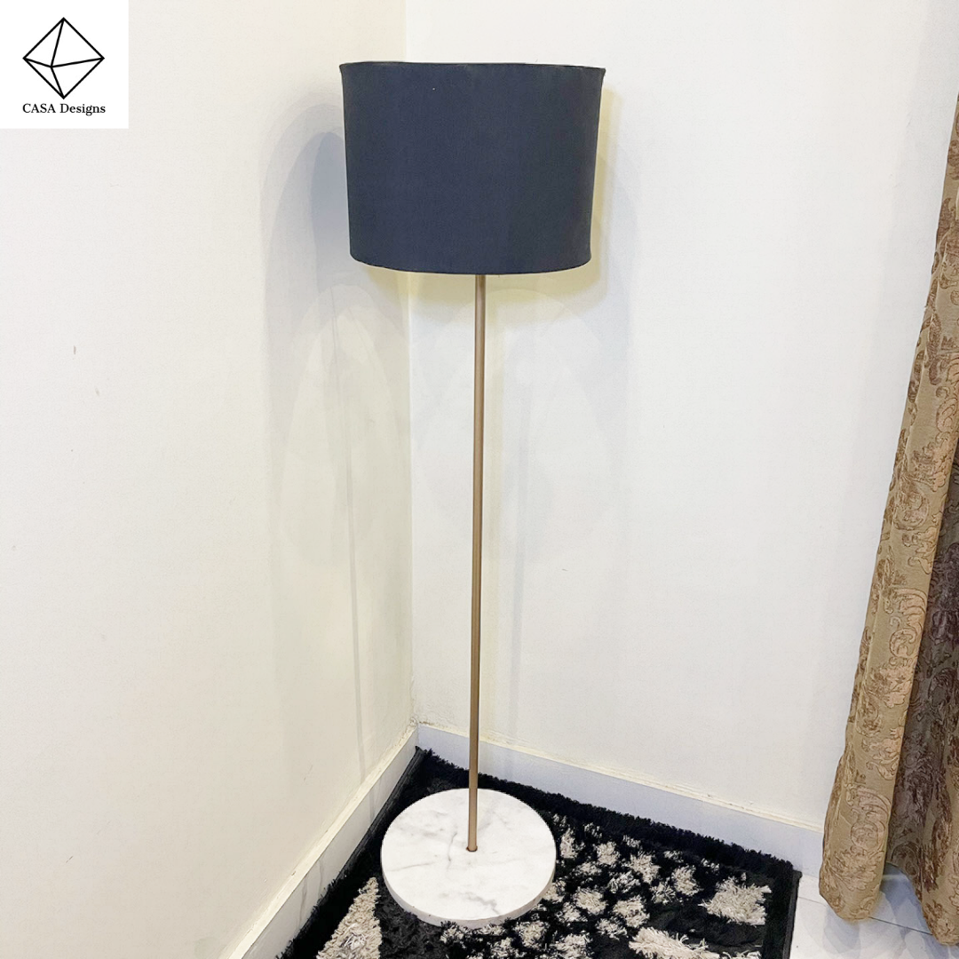 Marble base floor lamp