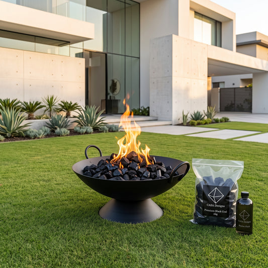 Large Outdoor Bonfire Fire Pit, 30" Round