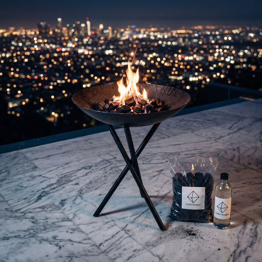 Tripod Outdoor Steel Bonfire Pit - 30" Height