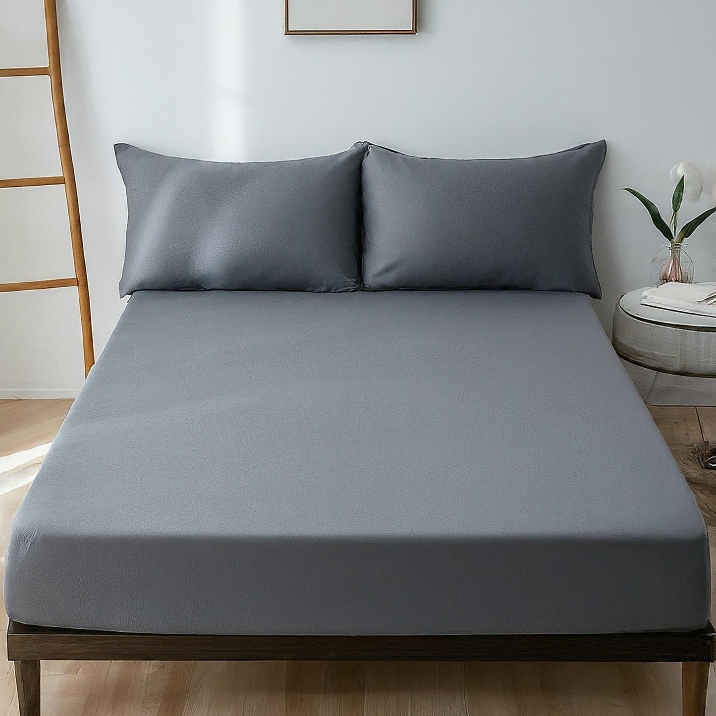 Cotton bed sheet set (available in 3 colours)
