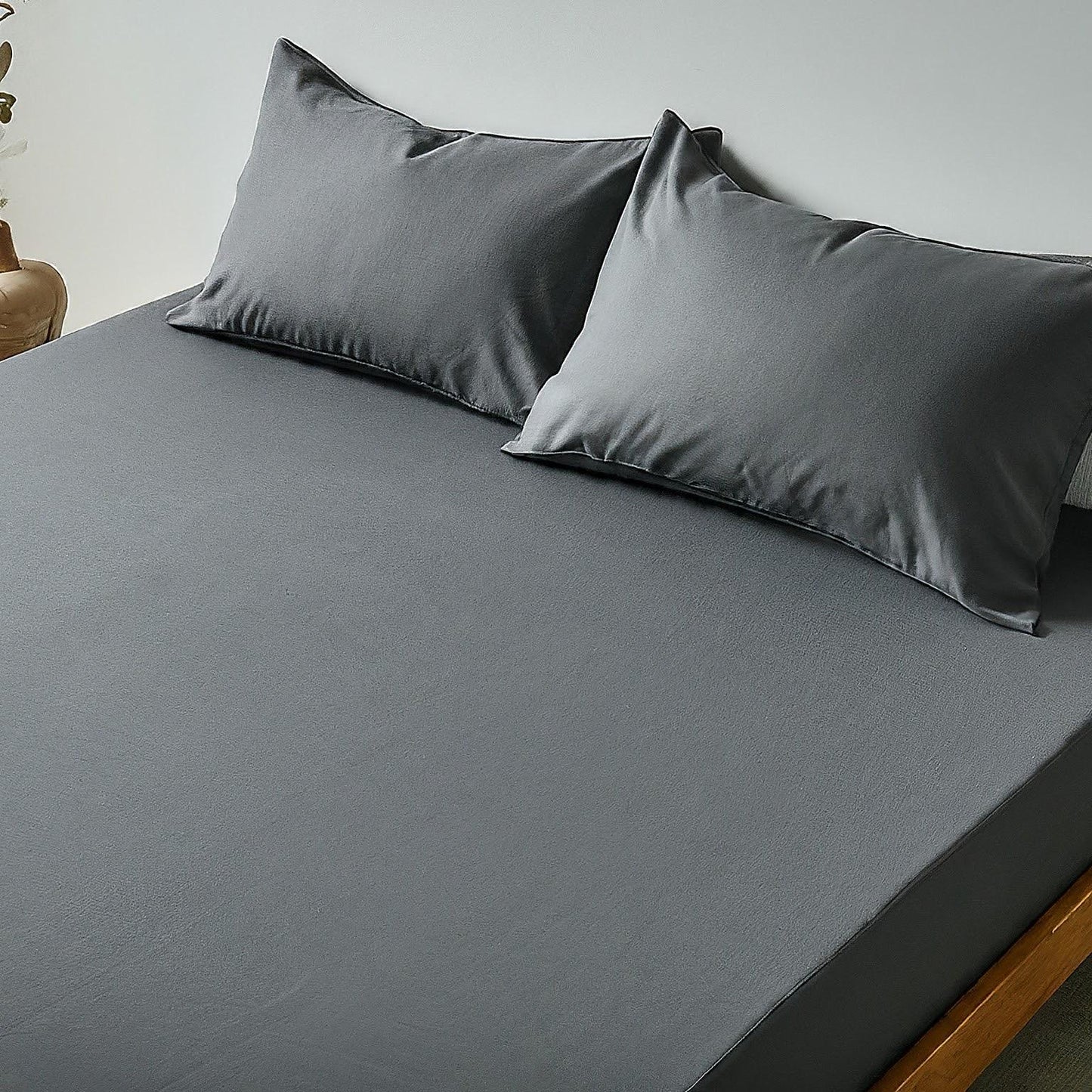 Cotton bed sheet set (available in 3 colours)