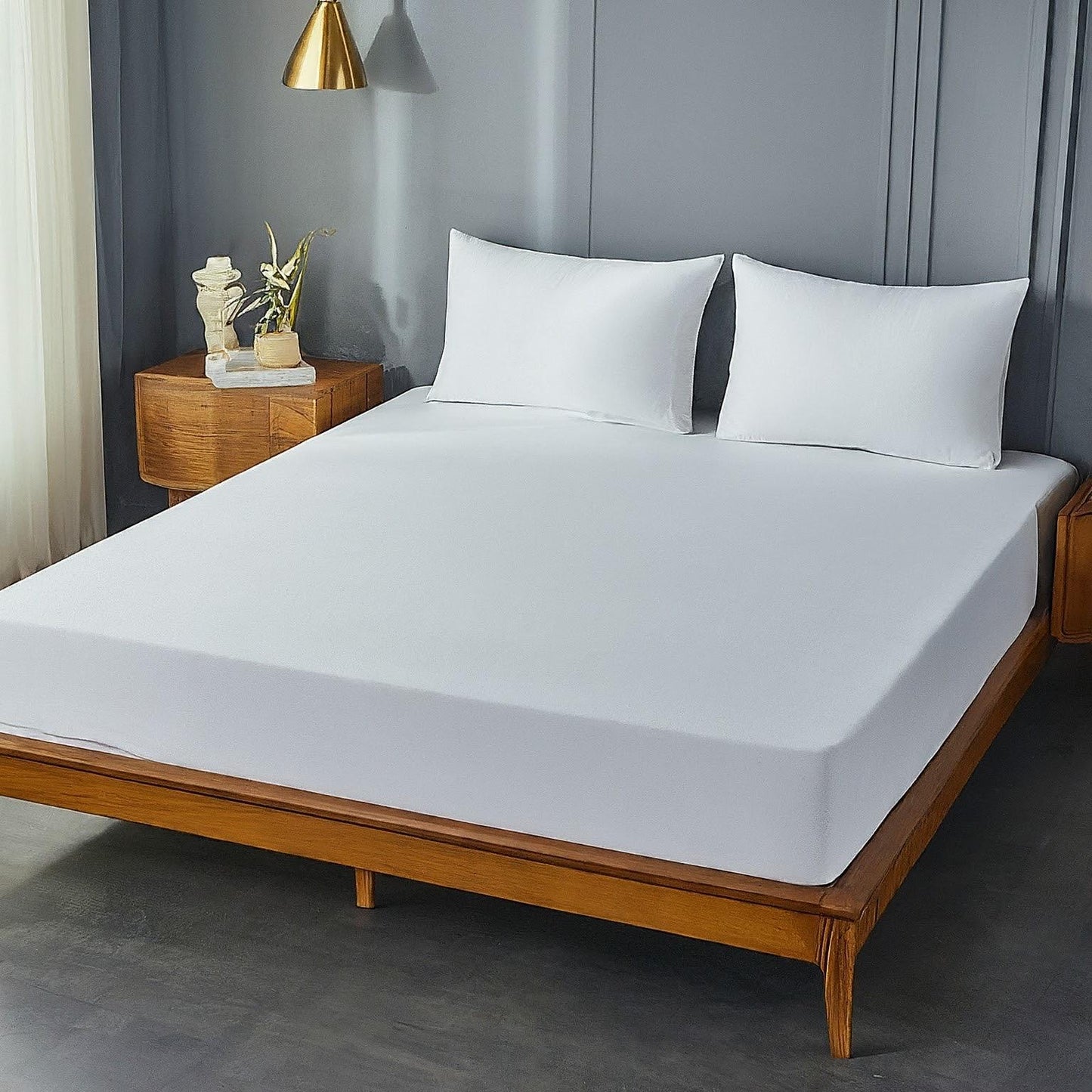 Cotton bed sheet set (available in 3 colours)