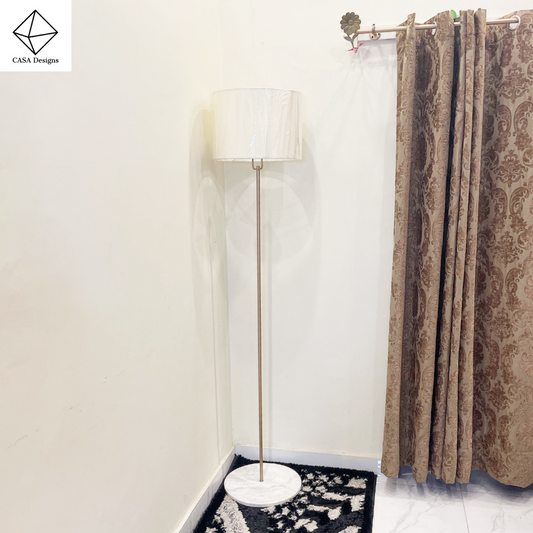 Marble base floor lamp