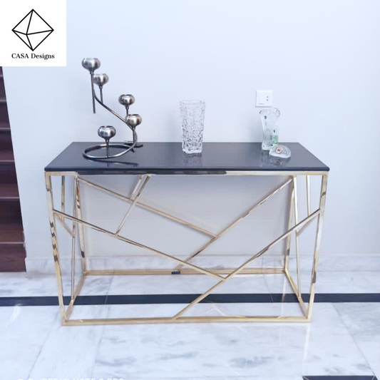 Patterned console (brass)